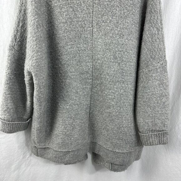 Inhabit Gray Wool Alpaca Blend Cocoon Coat Womens Size S2 Cozy Oversize - Picture 16 of 16